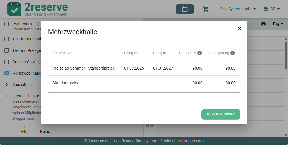 Zeitgesteuerte Preise - Anwender-Sicht